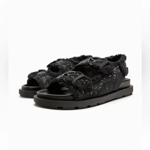 Zara Black Buckle Sandals - Picture 16 of 16